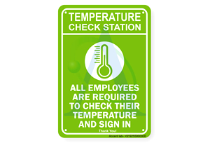 Temperature Check Station - All Employees Are Required