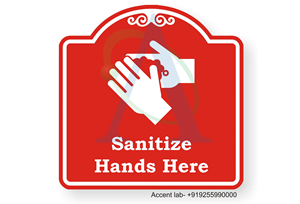 Sanitize Hands Here Show Case