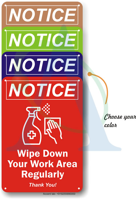 Disinfect Surfaces, Wipe Down Your Work Area Regularly