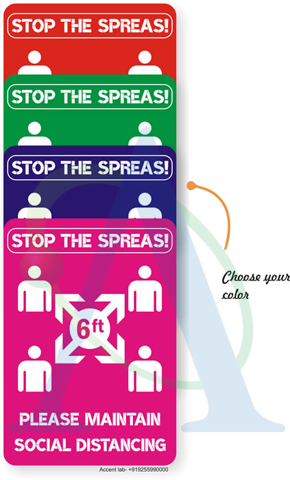 Social Distancing Sign: Stop The Spread Please Maintain Social Distancing 