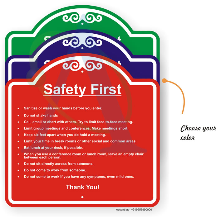 Safety First - Sanitize Or Wash Your Hands Before You Enter. Do Not Hand Shake. Keep Six Feet Apart.